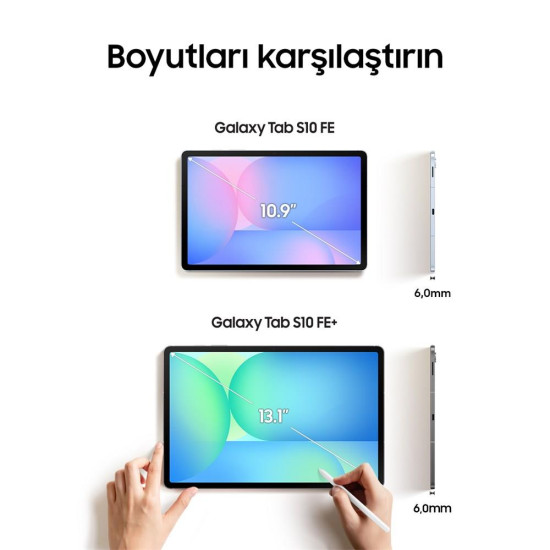 Samsung Galaxy Tab S10 Fe 256Gb 12GB-10.9''Android Tablet SM-X520NZAPTUR Gri