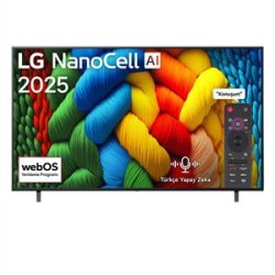LG 75NANO80A6B 75 inç 190 cm UHD 4K Smart TV AI Sihirli Kumanda webOS25,Uydu Alıcı