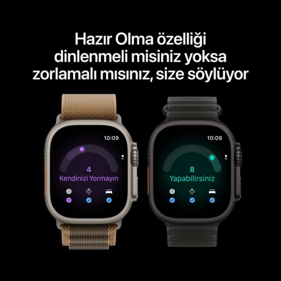 Apple Watch Ultra 4 GPS + Cellular 49mm Natural Titanium Case with Desert Alpine Loop - M