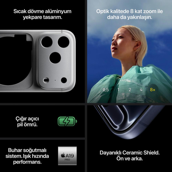 iPhone 17 Pro Max 2 TB Akıllı Telefon Gümüş