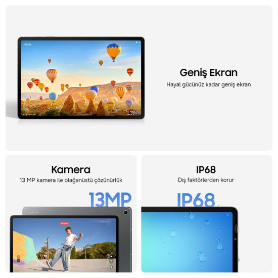 Samsung Galaxy Tab S10 Fe 128Gb 8GB-10.9''Android Tablet SM-X520NZARTUR Gri