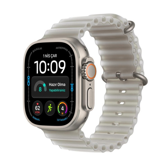 Apple Watch Ultra 4 GPS + Cellular 49mm Natural Titanium Case Translucent Gray Ocean Band