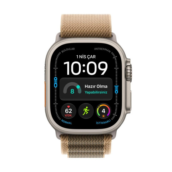 Apple Watch Ultra 4 GPS + Cellular 49mm Natural Titanium Case with Desert Alpine Loop - M