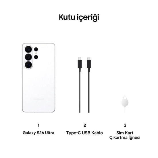 Samsung Galaxy S26 Ultra 5G 16/1 TB Akıllı Telefon Beyaz