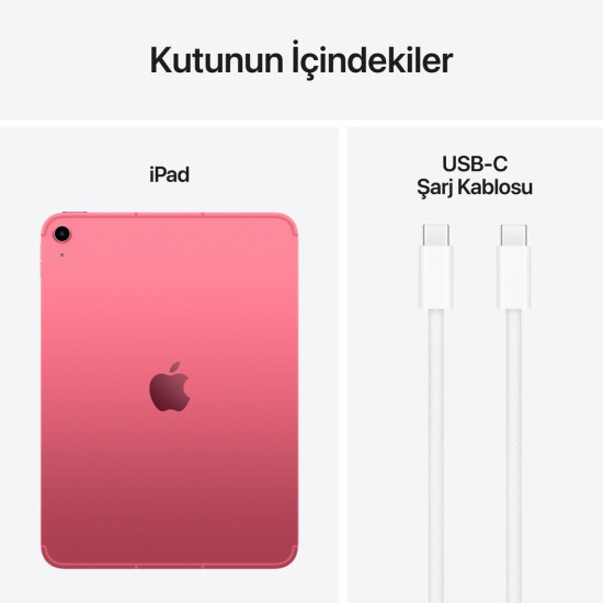 iPad 512GB Wi-Fi+Cellular 11''Liquid Retina Ekran iPadOS Tablet Pembe