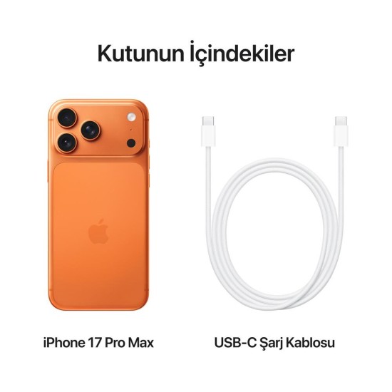 iPhone 17 Pro Max 256 GB Akıllı Telefon Kozmik Turuncu