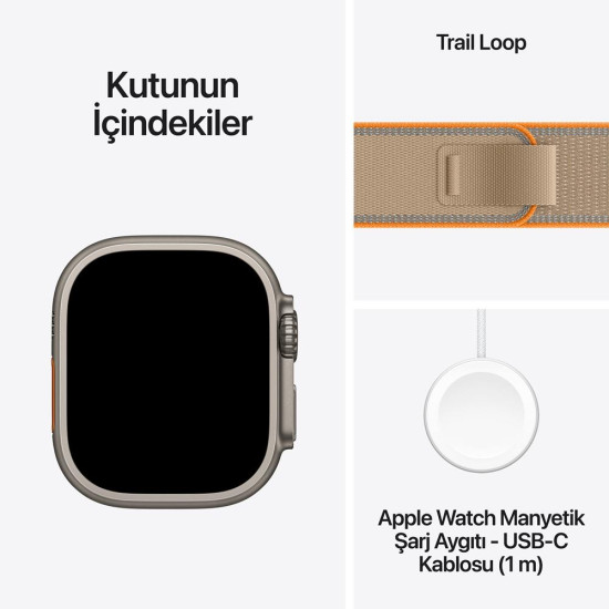 Apple Watch Ultra 4 GPS + Cellular 49mm Natural Titanium Case with Sand Trail Loop - S/M