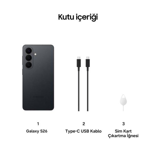 Samsung Galaxy S26 5G 12/256 Gb Akıllı Telefon Siyah