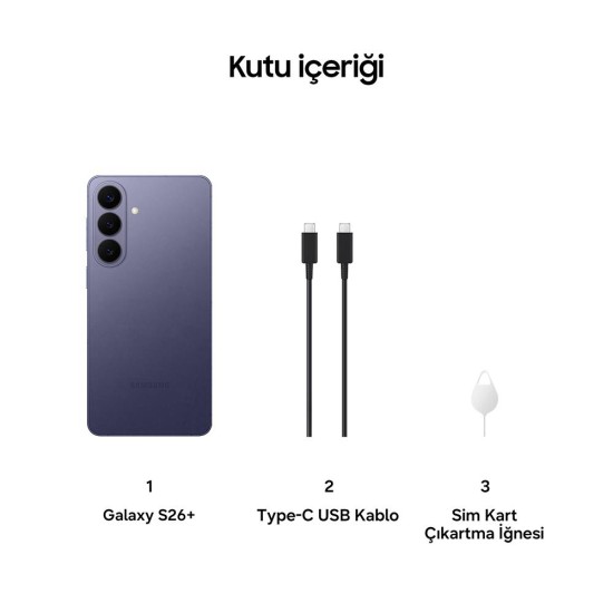 Samsung Galaxy S26 Plus 5G 12/256 Gb Akıllı Telefon Kobalt Mor