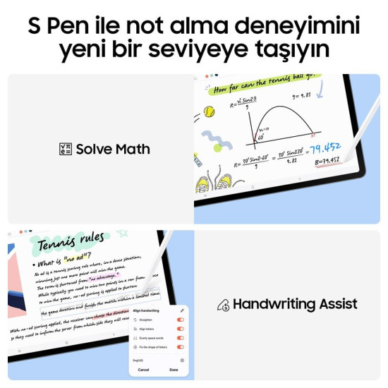 Samsung Galaxy Tab S10 Fe 256Gb 12GB-10.9''Android Tablet SM-X520NZSPTUR Gümüş