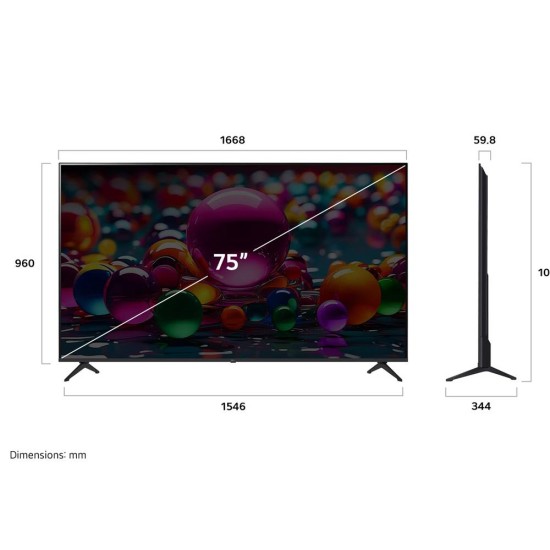 LG 75UA85006 75inc 190 cm 4K UHD Sihirli Kumanda Uyumlu webOS25 Smart TV,Uydulu